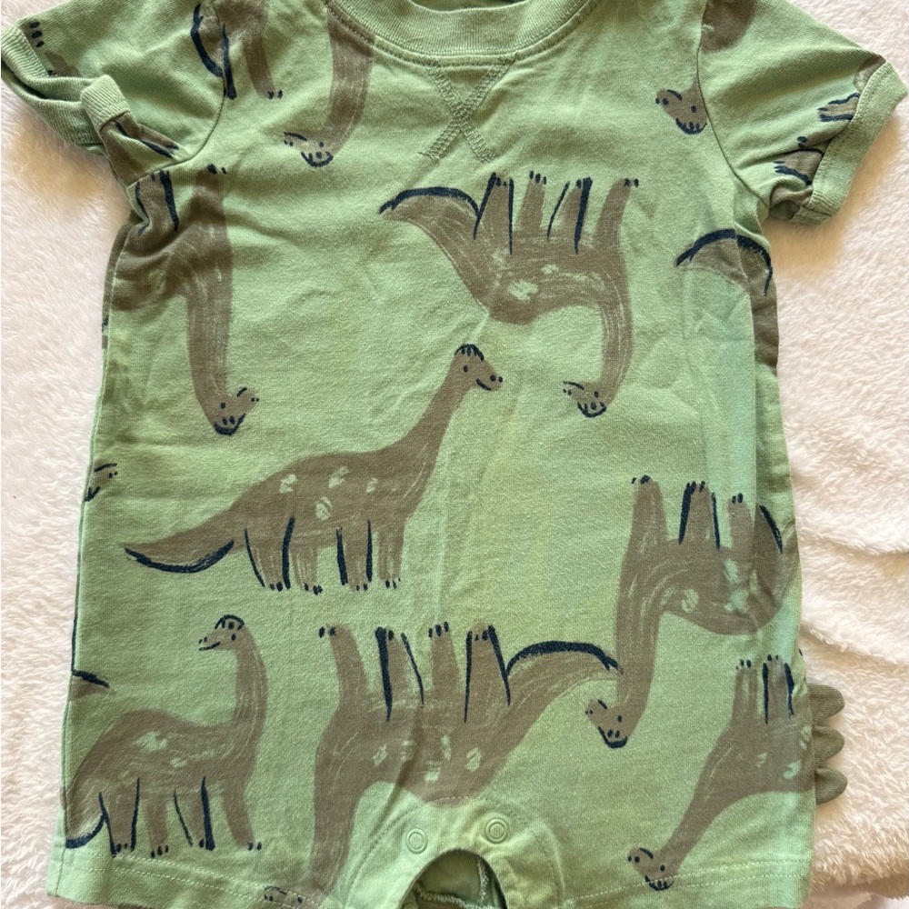 Carter's Light Green Baby Onesie with Animal Print